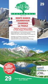 Wandelkaart 29 Mont Blanc, Monte Bianco, Courmayeur, Chamonix, La Thuile | Fraternali Editore