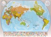 Wereldkaart (60) World Pacific-centred Wall Map 136 x 100 cm | Maps International