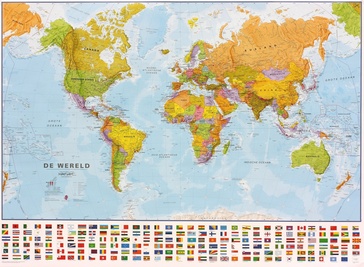 Wereldkaart 65-mvl Politiek, 136 x 100 cm | Maps International