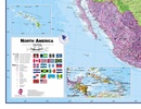 Wandkaart - Prikbord Noord Amerika - North America Political 120 x 100 cm | Maps International Wandkaart Noord Amerika, politiek, 100 x 120 cm | Maps International