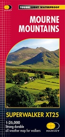 Wandelkaart Mourne Mountains | Harvey Maps