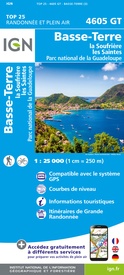 Wandelkaart 4605GT Basse-Terre / La Soufrière / Les Saintes (Guadeloupe) | IGN - Institut Géographique National