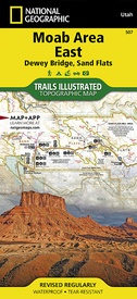 Wandelkaart 507 Topographic Map Guide Moab Oost - Dewey Bridge, Sand Flats /UT | National Geographic