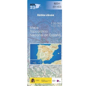 Topografische kaart 823-I Xábia / Jávea | CNIG - Instituto Geográfico Nacional