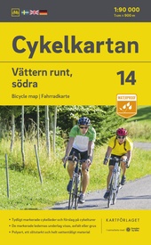 Fietskaart 14 Cykelkartan Vättern runt, södra delen - Vattern Meer zuidelijk gedeelte | Norstedts