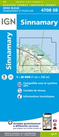 Wandelkaart 4708 SB - Serie Bleue Sinnamary (Guyana) | IGN - Institut Géographique National