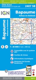 Wandelkaart - Topografische kaart 2407 SB - Serie Bleue Bapaume, Acheux-en-Amiénois | IGN - Institut Géographique National