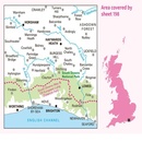 Wandelkaart - Topografische kaart 198 Landranger Brighton & Lewes, Haywards Heath | Ordnance Survey