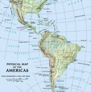 Wandkaart 02809 The Americas - Noord & Zuid Amerika, politiek, 60 x 94 cm | National Geographic