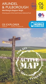 Wandelkaart - Topografische kaart 10 OS Explorer Map | Active Arundel / Pulborough / Worthing | Ordnance Survey