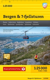 Wandelkaart Stikart Bergen & 7-fjellsturen | Noorwegen | Calazo