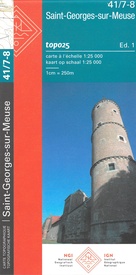 Wandelkaart - Topografische kaart 41/7-8 Topo25 Saint George sur Meuse | NGI - Nationaal Geografisch Instituut