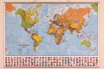 Wereldkaart Politiek, 101 x 72 cm | Maps International