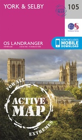 Topografische kaart 105 Landranger Active York / Selby | Ordnance Survey