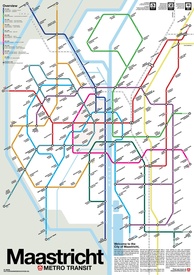 Stadsplattegrond - Wandkaart Maastricht Metro Transit Map - Metrokaart | Victor van Werkhoven