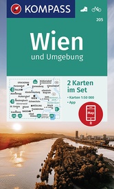 Wandelkaart 205 Wien und Umgebung | Kompass