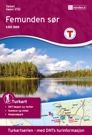 Wandelkaart 2722 Turkart Femunden Sør - Zuid | Nordeca