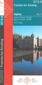 Wandelkaart - Topografische kaart 37/3-4 Topo25 Frasnes les Anvaing | NGI - Nationaal Geografisch Instituut