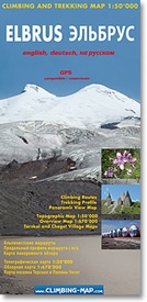 Wandelkaart trekkingmap Elbrus | Climbing-map