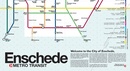 Wandkaart - Stadsplattegrond Enschede Metro Transit Map - Metrokaart | Victor van Werkhoven