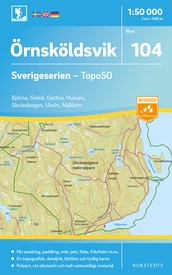 Wandelkaart - Topografische kaart 104 Sverigeserien Örnsköldsvik | Norstedts