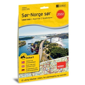 Wegenkaart - landkaart 2175 Veikart Sor - Norge - Sor | Noorwegen Zuid | Nordeca