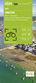 Wegenkaart - landkaart - Fietskaart D29 Top D100 Finistère (Bretagne) | IGN - Institut Géographique National
