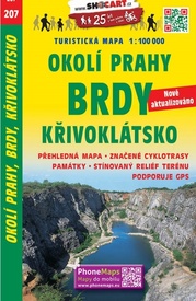 Fietskaart 207 Okolí Prahy, Brdy, Křivoklátsko | Shocart