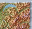 Reliëfkaart Relief Franse Alpen - Rhône Vallei met voelbaar 3D reliëf | 114 x 81 cm (9782758552918) | IGN - Institut Géographique National