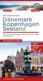 Fietskaart DK3 ADFC Radtourenkarte Dänemark - Kopenhagen - Seeland - Denemarken | BVA BikeMedia