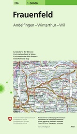 Wandelkaart - Topografische kaart 216 Frauenfeld | Swisstopo