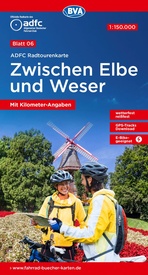 Fietskaart 6 ADFC Radtourenkarte Zwischen Elbe und Weser | BVA BikeMedia