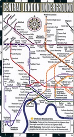 Stadsplattegrond Streetwise London Underground Map | Michelin