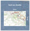 Wandelkaart CT14 CT LUX Esch-Sur-Alzette | Topografische dienst Luxemburg