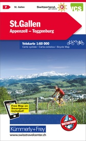 Fietskaart 7 St. Gallen / Appenzell - Toggenburg | Kümmerly & Frey