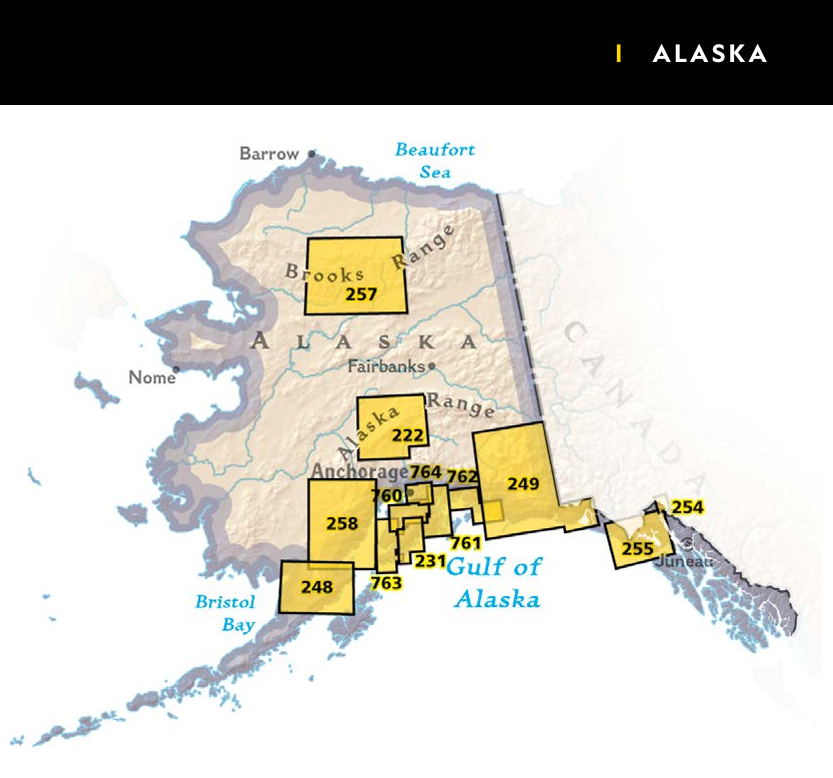 Overzicht Wandelkaarten Alaska Trails Illustrated National Geographic